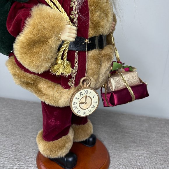 Christmas Santa Claus 15" Tall Figure Carrying Watch & Presents Decoration - Picture 6 of 14